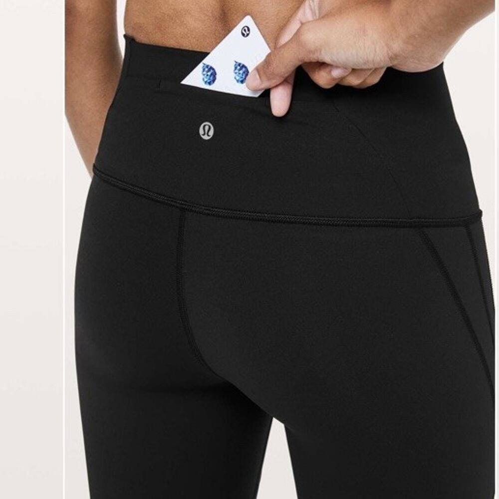LULULEMON Black Wunder Under High-Rise Tight *Mesh 28" Active Leggings Size 6 - Picture 3 of 7
